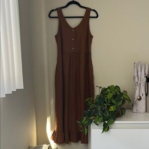 Notperfectlinen Valley Dress in Toast
